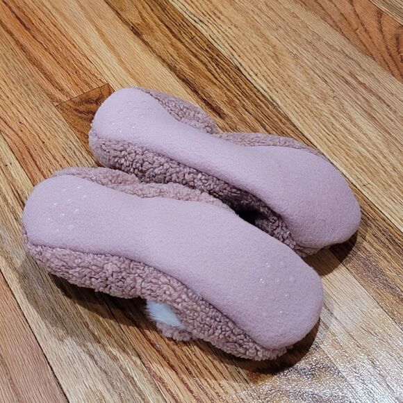 Custom Made Bunny Rabbit Ear Sherpa Lined Slip On Slippers Elastic - Picture 6 of 7
